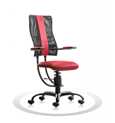 Ergonomische stoel Spinalis Hacker rood